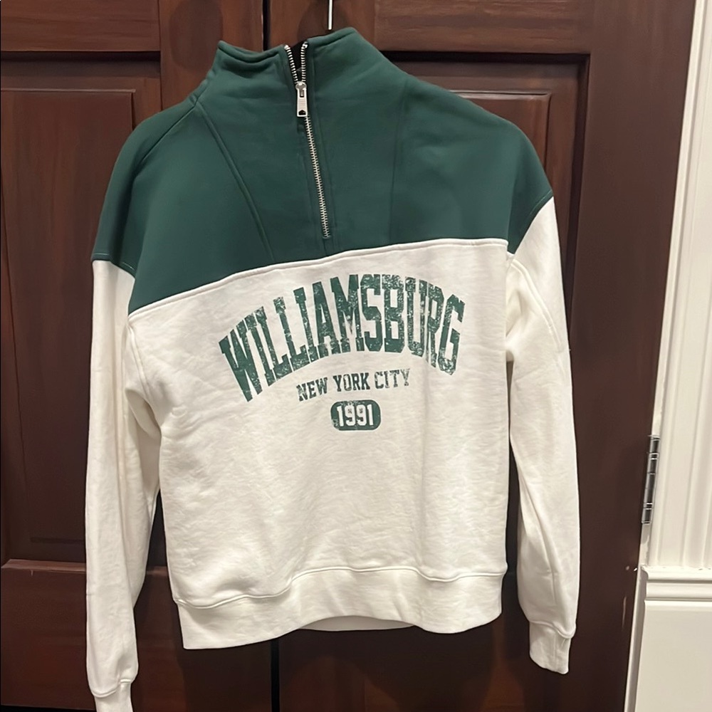 Green and White Men's Sweater